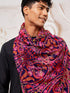 Men's Black Viscose Kurta, Pyjama And Dupatta Set.